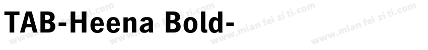 TAB-Heena Bold字体转换